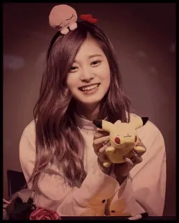 ⚡ Frau, Porträt, Pokémon, Tzuyu, Twice, K-Pop, Asiatisch, Promi whatsapp sticker