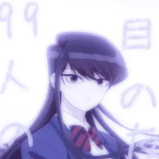 ☂️ Komi Shouko Komi Can't Communicate Anime, Komi-san no puede comunicarse, Komi Shouko, Manga, Uniforme escolar, Cute, Chica anime telegram sticker