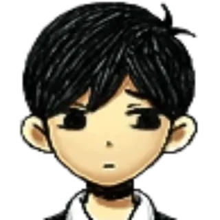 😒 Omori อนิเมะ, มังงะ, วิดีโอเกม, เศร้า, ภาพเหมือน telegram sticker