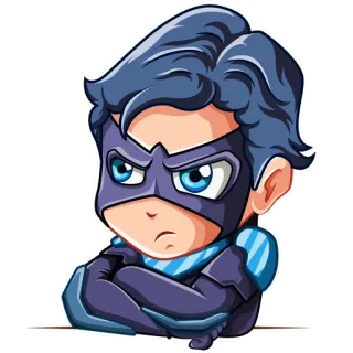 😒 Cartone animato, Adesivo, Supereroe, Arrabbiato whatsapp sticker