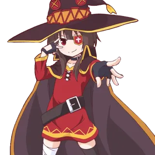 🤘 Megumin Konosuba Anime, Megumin, Konosuba, Personaje, Mago, Lindo, Mujer, Manga telegram sticker