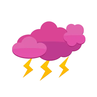 😙 meteo, tempesta, fulmine, nuvola, tuono, natura, pioggia telegram sticker