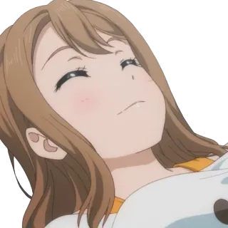 😴 anime, girl, smiling, happy, sleepy telegram sticker