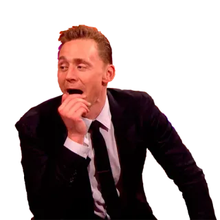 😼 Tom Hiddleston actor, celebrity, portrait, surprise whatsapp sticker