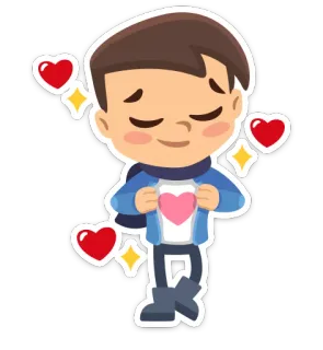 Влюблённые · @rugram telegram stickers
