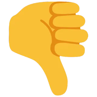 👎 thumbs down, dislike, hand gesture, emoji telegram sticker