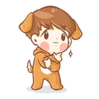 💡 Anime, Desenho animado, Filhote, Chibi, Cachorro, Fofo telegram sticker