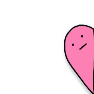 😐 ハート, ピンク, かわいい, 愛, 漫画, 落書き telegram sticker