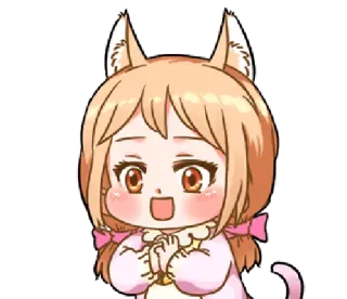 🤩 Anime, Ragazza gatto, Kawaii, Carino, Chibi telegram sticker