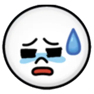 😥 泣く, 悲しい, 涙, 絵文字, 落ち込む, 動揺 telegram sticker