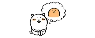 🧸 cute, kawaii, animal, bear, cartoon, thought, thinking telegram sticker