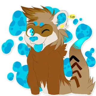 👅 Ti-84 Furry, Cartoon, Personnage, Animal, Mignon whatsapp sticker