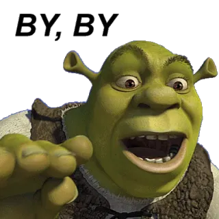 👋 Shrek BY, BY ogro, Dreamworks, animado, verde, filme whatsapp sticker
