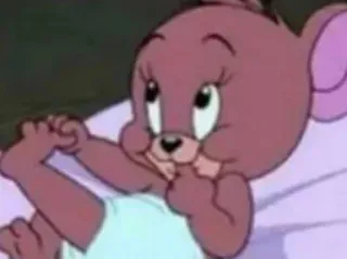 🖤 Dessin animé, Souris, Bébé, Nourrisson, Mignon, Animal, Animé whatsapp sticker
