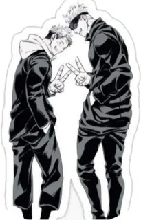 ✌️ Satoru Gojo Jujutsu Kaisen Аниме, Манга, Годжо, Сатору, Jujutsu Kaisen, Знак мира telegram sticker