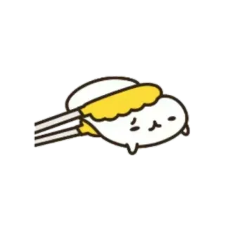 🍥 kot, szczypce, jedzenie, śmieszne, słodkie, kreskówka telegram sticker