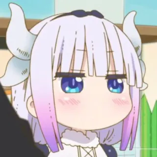 🦋 Kanna Kamui Miss Kobayashi's Dragon Maid Аниме, Дракон, Канна, Милый, Манга, Дракон-горничная Кобаяши, Каваий telegram sticker