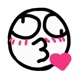 ⭐ Kuss, Herz, Emoticon, Liebe, Cartoon, küssen, Zuneigung whatsapp sticker