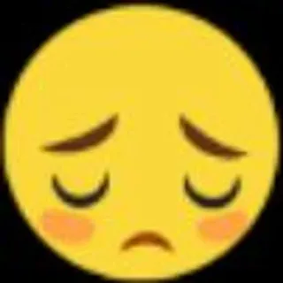 🌟 triste, emoji, visage, jaune, expression, sentiment telegram sticker