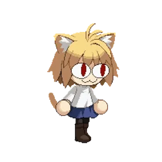 😽 Neco-Arc neco arc, 动漫, 猫, 卡通, 可爱, 贴纸, 表情包 telegram sticker