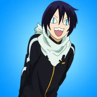 😸 Yato Noragami アニメ, キャラクター, 夜ト, ノラガミ, マフラー, 笑顔, 漫画 telegram sticker
