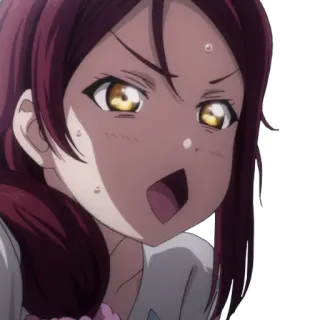 😮 anime, girl, shocked, expression, cartoon telegram sticker