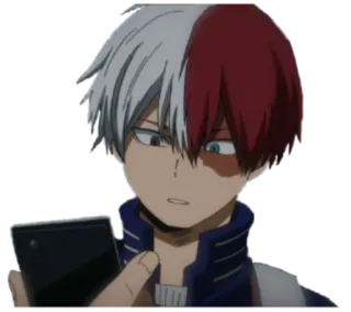 📱 Shoto Todoroki My Hero Academia 动漫, 漫画, 英雄, 冰火, 个性 telegram sticker