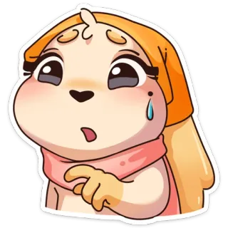 😢 стикер, мультфильм, грустный, плакать, эмотикон, эмодзи whatsapp sticker