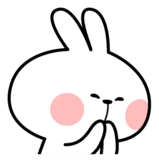 🤐 mono, conejo, conejo, dibujos animados, animal, kawaii whatsapp sticker