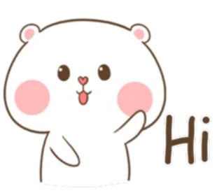 😊 Hi Bär, niedlich, Gruß, winkend, Hallo telegram sticker