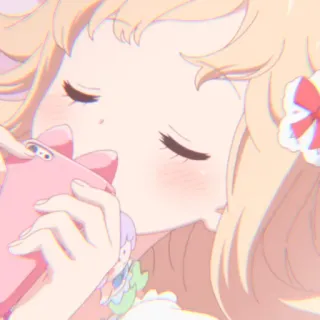 💐 anime, cartoon, cute, pink, kawaii whatsapp sticker