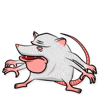 😤 rata, animal, dibujo animado, criatura, dibujo, roedor telegram sticker