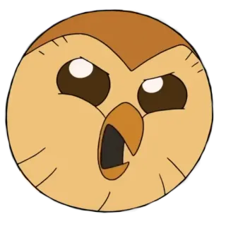 😡 Hooty The Owl House Hooty, The Owl House, dessin animé, oiseau, hibou, animé, Disney telegram sticker