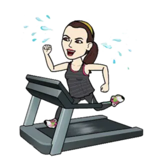 ⛷ Fitness, Tapis roulant, Esercizio, Allenamento, Corsa, Palestra telegram sticker