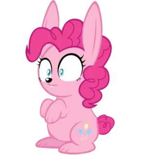 🐰 Pinkie Pie My Little Pony Мультфильм, Розовый, Кролик, Гибрид, Пони telegram sticker