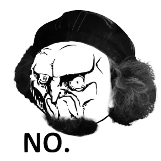 😠 NO. no, negative, rejection, meme, angry, face telegram sticker