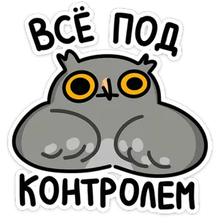 Сова Вова от @TgSticker whatsapp stickers