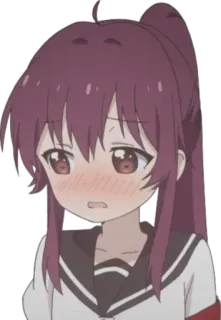 🙈 Anime, Garota, Fofa, Corando, Desenho animado telegram sticker