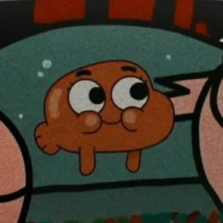 😊 Darwin Watterson The Amazing World of Gumball การ์ตูน, ปลา, มานุษยรูปนิยม, แอนิเมชัน, รายการทีวี, สีส้ม telegram sticker