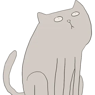 🙄 chat, animal, dessin animé, animal de compagnie, mignon telegram sticker