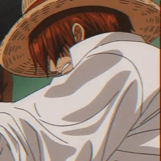 🍁 Shanks One Piece アニメ, ワンピース, シャンクス, 麦わら帽子 telegram sticker