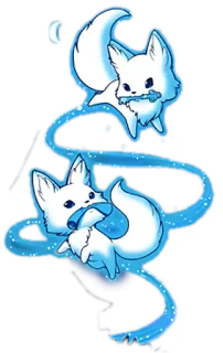 🌌 лиса, животное, милый, мультфильм, фэнтези, причудливый whatsapp sticker