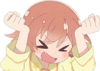 🤣 アニメ, 女の子, 興奮, 幸せ, 元気, 漫画 telegram sticker