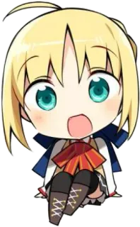 😮 อนิเมะ, จิบิ, น่ารัก, ผู้หญิง, ตัวละคร telegram sticker