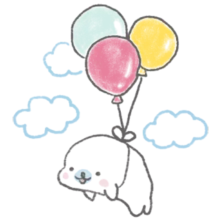 🎈 풍선, 하늘, 구름, 귀여운, 기발한, 만화 telegram sticker