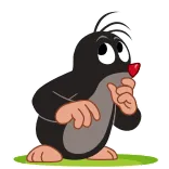 🤔 Krtek mole, cartoon, cute, animal whatsapp sticker