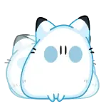 😱 狐狸, 可爱, 白色, 动物, 卡通, 毛茸茸 telegram sticker