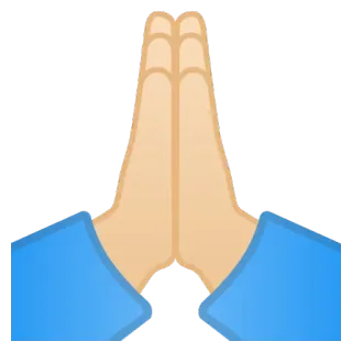 🙏 doa, tangan, emoji, memohon, terima kasih telegram sticker