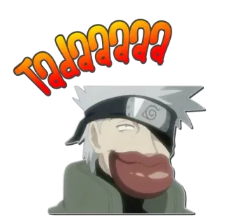 👹 Kakashi Naruto TAAAAAA? anime, kakashi, naruto, lustig, aufkleber whatsapp sticker