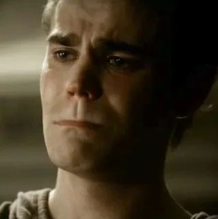 😭 Stefan Salvatore The Vampire Diaries грустный, плачущий, вампир, драма, сериал, мужчина, лицо, портрет telegram sticker